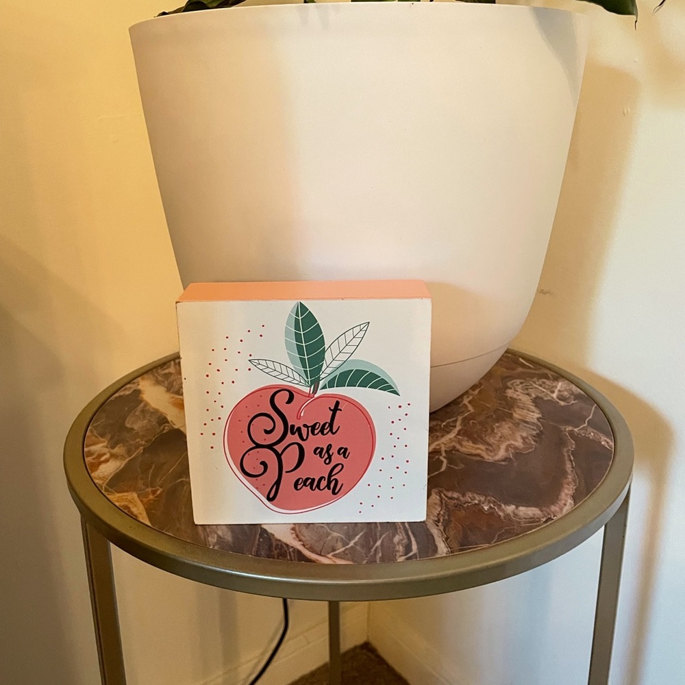 Sweet as a Peach Wooden Plaque Decor